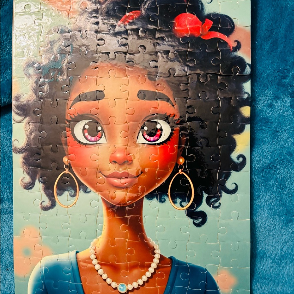 Colorful African Art Jigsaw Puzzle – 120 Piece Puzzle with Matching Tin |